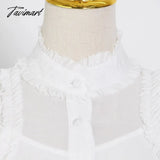 Tavimart Vintage Single - Breasted Dress For Women V - Neck Loose Long Sleeve Lace Up Mid - Calf