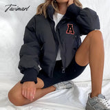 Tavimart Winter Cotton Padded Thick Outerwear Leisure Zipper Street Women Jacket Women’s Parka
