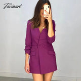 Tavimart Women  Chic Fashion Double-Fabric Playsuits Vintage Square Collar Three Quarter Pleated Sleeve Female Jumpsuits Women