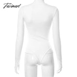Tavimart Women Clothing Solid Color Hollow Out Long - Sleeved Show Waist Slim Fit Jumpsuit Womens