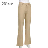 Tavimart Women Retro Trousers Casual Jeans High Rise Cargo Pants Straight 90S Korean Fashion