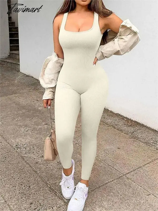 Tavimart Women’s Tracksuit Yoga Set Jumpsuits One Piece Workout Long Sleeve Rompers Sportswear