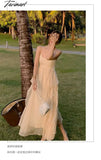 Tavimart Women Summer Fashion Sexy Party Birthday Midi Dress New Female Elegant Holiday Vestdios