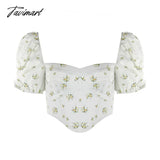 Tavimart Y2K Tops New Arrivals Floral Summer Crop Top Women House Of Cb Sexy Corset Lined Outfits